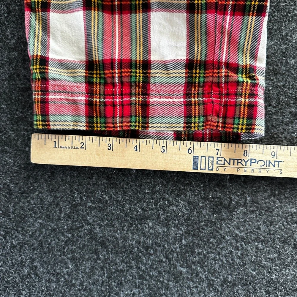 Hanna Andersson Womens Flannel Pajama Pants Red Plaid Holiday Cotton Large